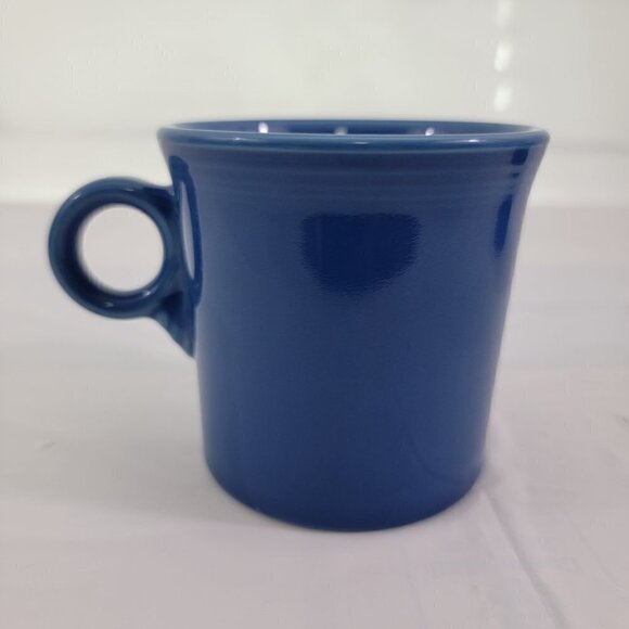 Homer Laughlin Fiesta USA Pottery Blue Ring Handle Coffee Tea Mugs – Set of 2 - Picture 10 of 16